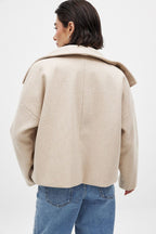 Ottilia | Double-Breasted Notch Lapel Pea Coat for Women