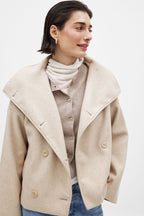 Ottilia | Double-Breasted Notch Lapel Pea Coat for Women