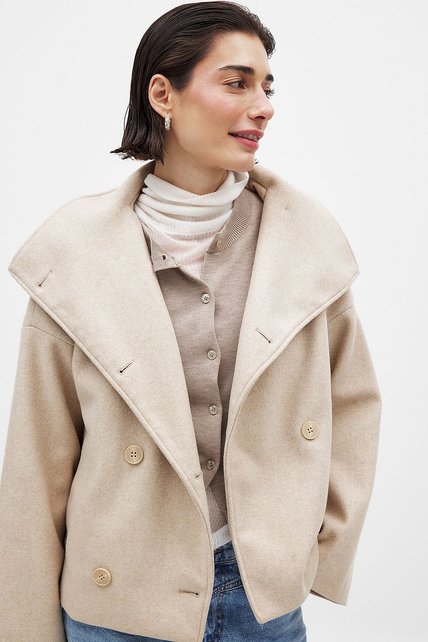Ottilia | Double-Breasted Notch Lapel Pea Coat for Women