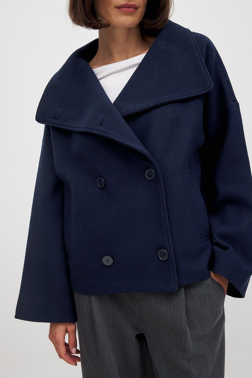 Ottilia | Double-Breasted Notch Lapel Pea Coat for Women