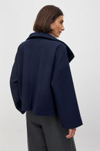 Ottilia | Double-Breasted Notch Lapel Pea Coat for Women