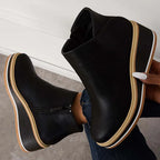 Hanne | Side-Zip Ankle Boots with Structured Sole for Women