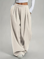 Candice | Pleated Wide Leg Baggy Sweatpants for Women