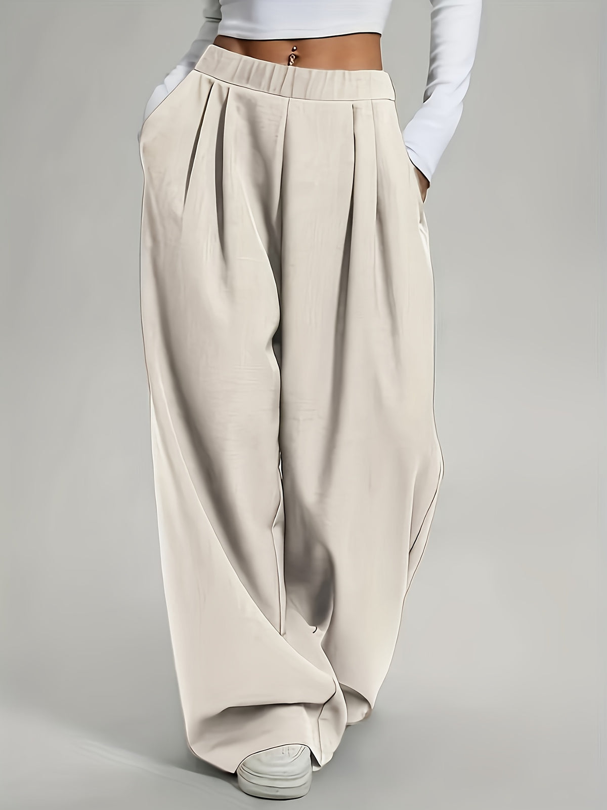 Candice | Pleated Wide Leg Baggy Sweatpants for Women