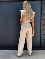 Adriana Butterfly Sleeve Wide Leg Jumpsuit for Women