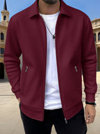 Alfred | Waffle-Textured Zip-Up Jacket with Pockets for Men