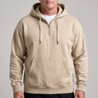 Dawson | Quarter-Zip Washed Hoodies with Ribbed Hem for Men