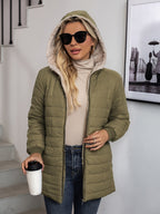 Claudia | Winterjacke Damen Wattiert mit Kapuze for Women