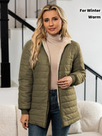 Claudia | Winterjacke Damen Wattiert mit Kapuze for Women