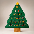 HANGING FABRIC TREE ADVENT CALENDAR – 24 FILLABLE POCKETS