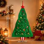 HANGING FABRIC TREE ADVENT CALENDAR – 24 FILLABLE POCKETS
