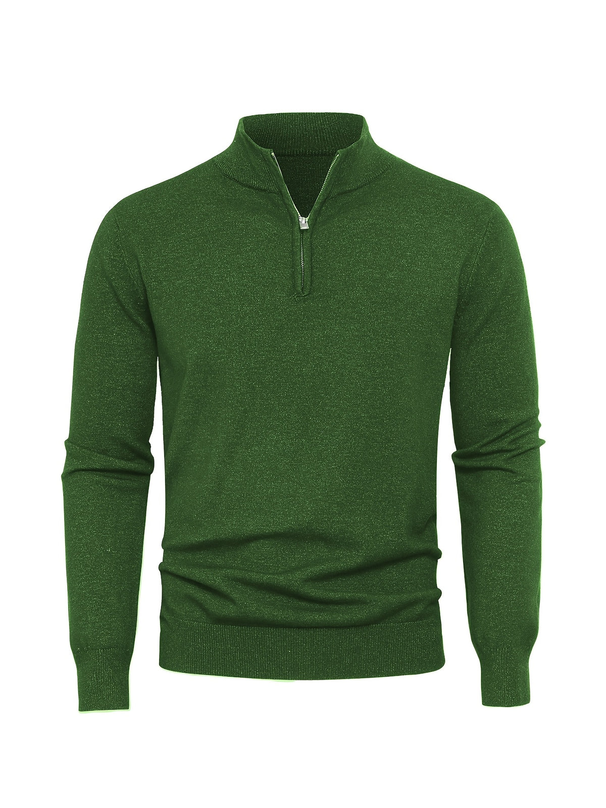 Anton | Ribbed Quarter-Zip Sweater with Stand Collar for Men