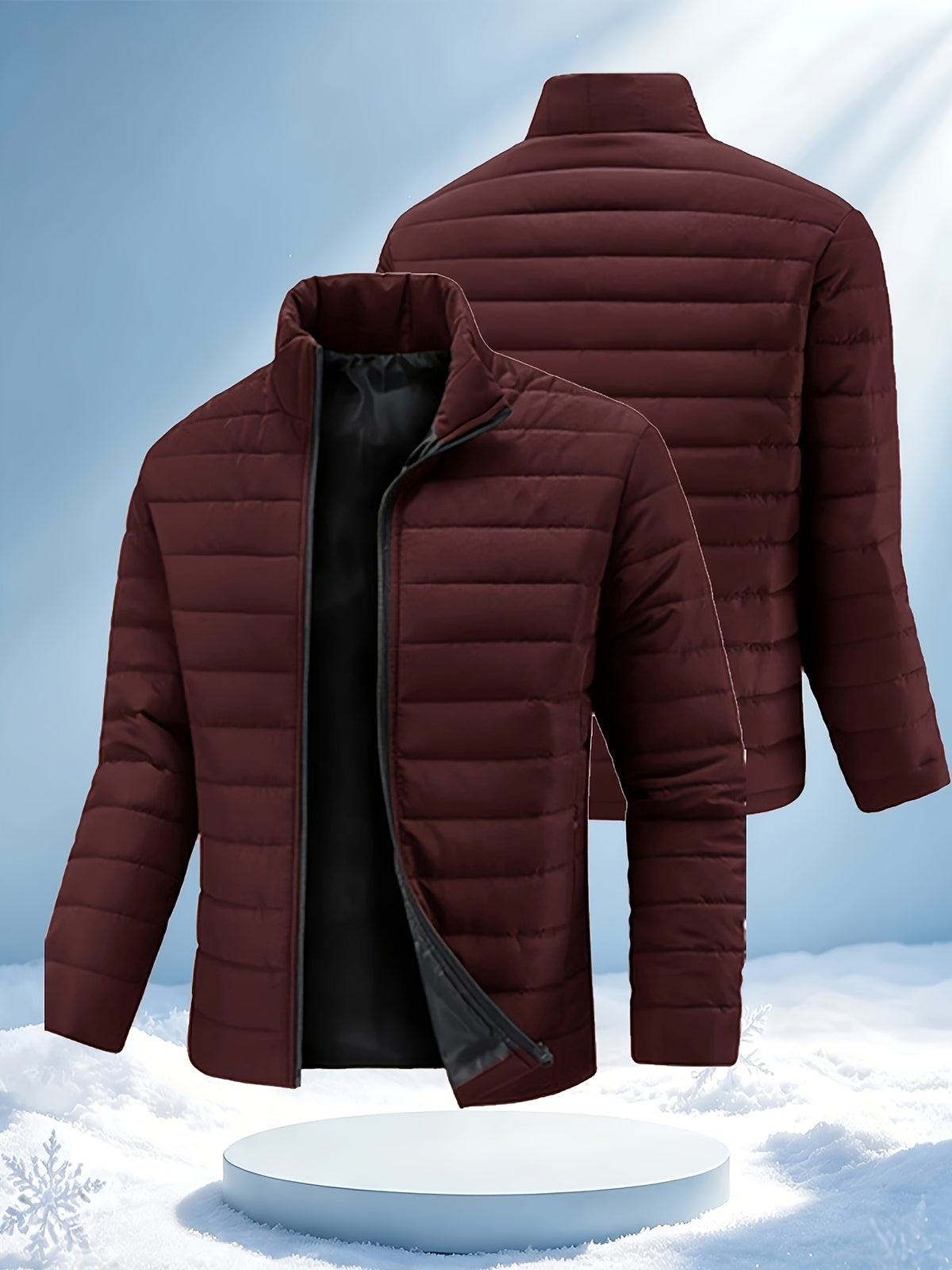 Clement | Quilted Bomber Jacket with Stand Collar for Men