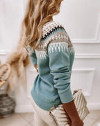 Georgina | Fair Isle Sweater with Crew Neck for Women