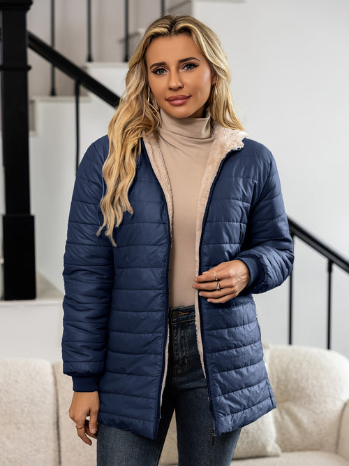 Claudia | Winterjacke Damen Wattiert mit Kapuze for Women