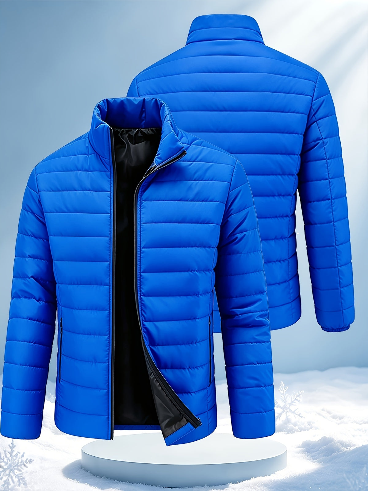 Clement | Quilted Bomber Jacket with Stand Collar for Men