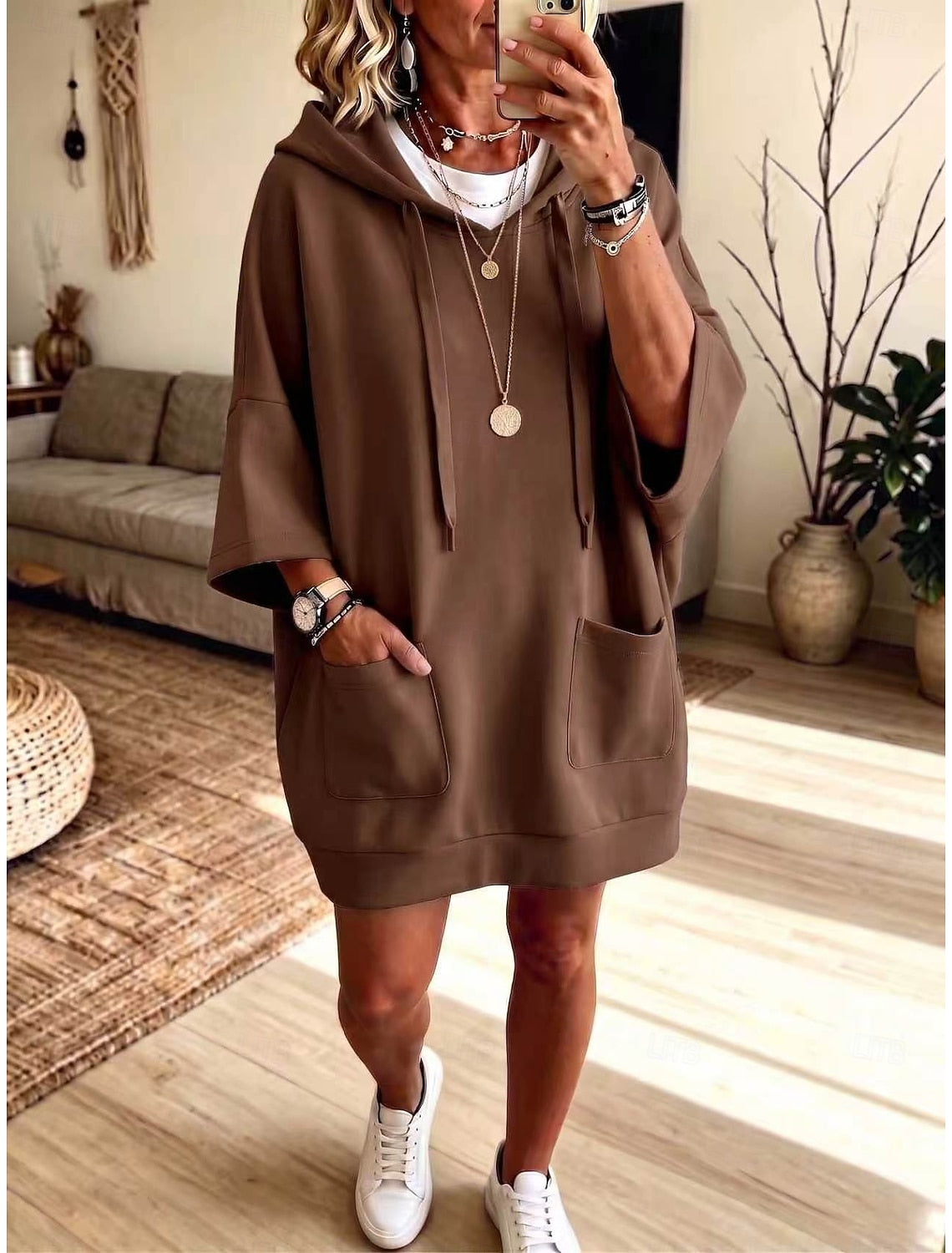 Femke | Snowcoming Dresses Oversized Hooded Pocket Dress