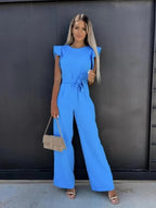 Adriana Butterfly Sleeve Wide Leg Jumpsuit for Women