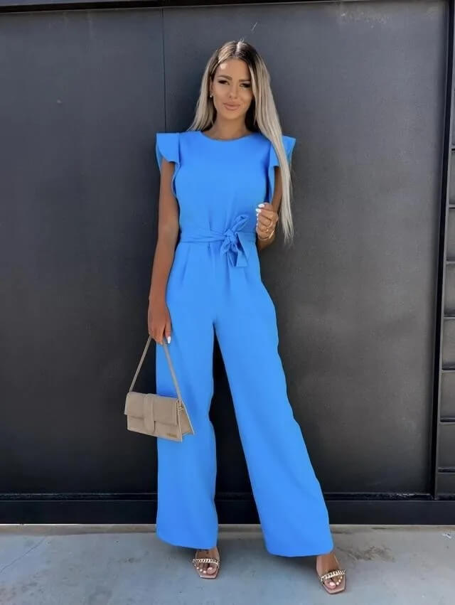 Adriana Butterfly Sleeve Wide Leg Jumpsuit for Women