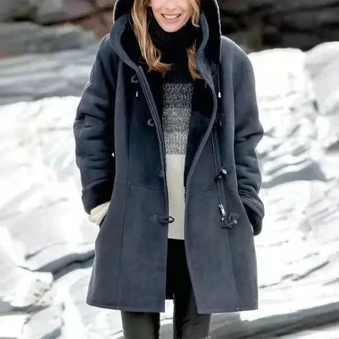 Sorina | Fleece-Lined Hooded Coat with Tailored Fit for Women