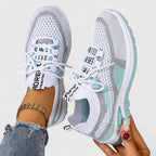 Nadelora | Lace-Up Knit Sneakers with Cushioned Sole for Women