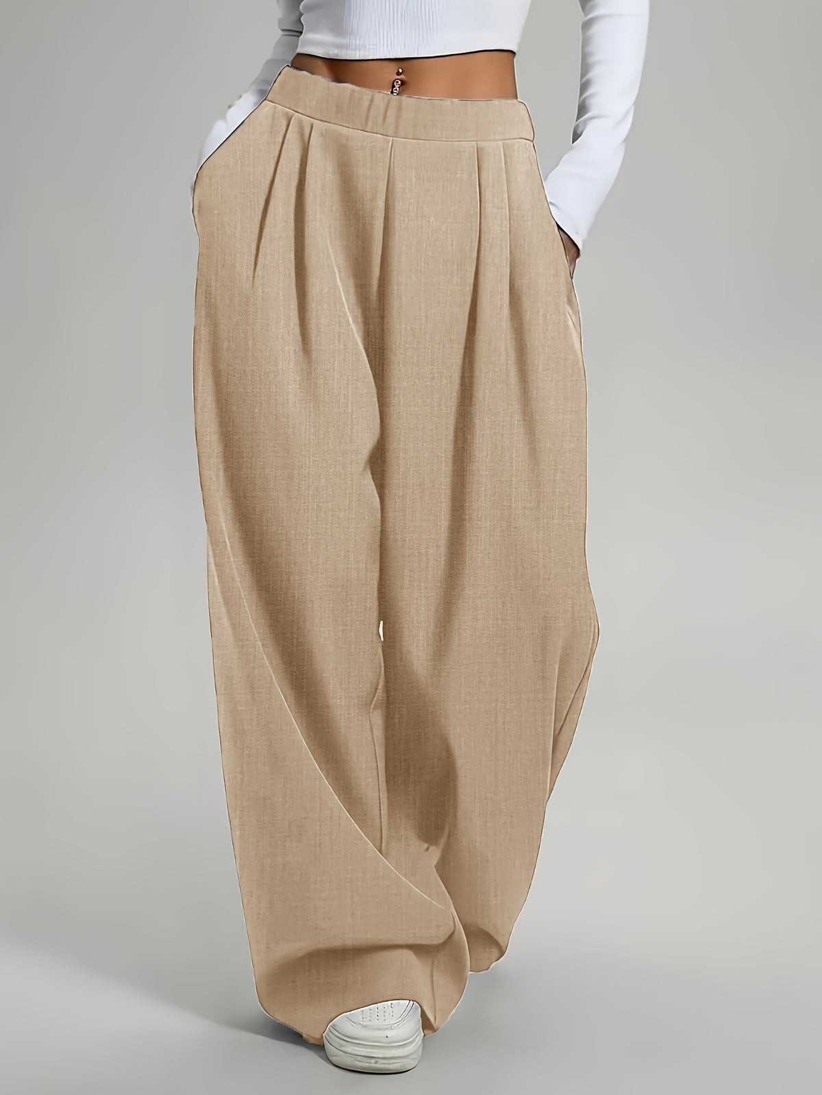 Candice | Pleated Wide Leg Baggy Sweatpants for Women