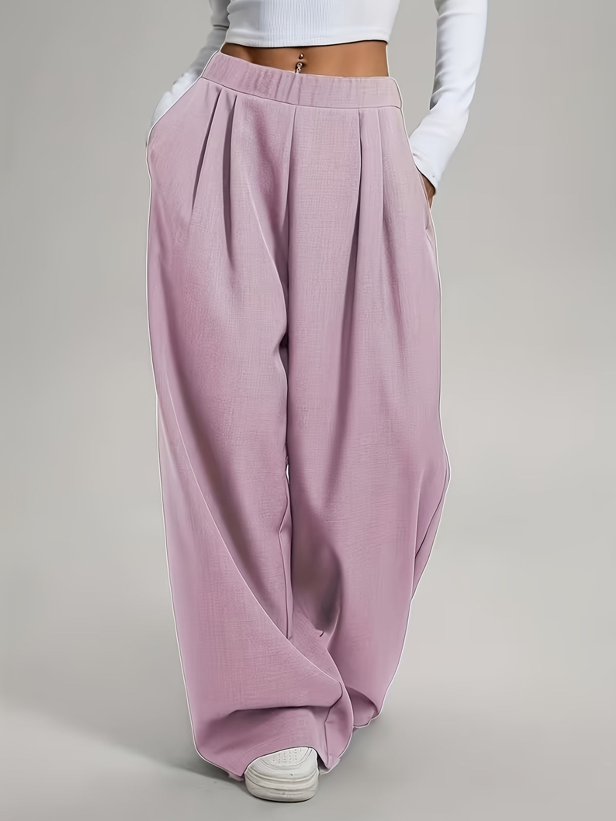 Candice | Pleated Wide Leg Baggy Sweatpants for Women