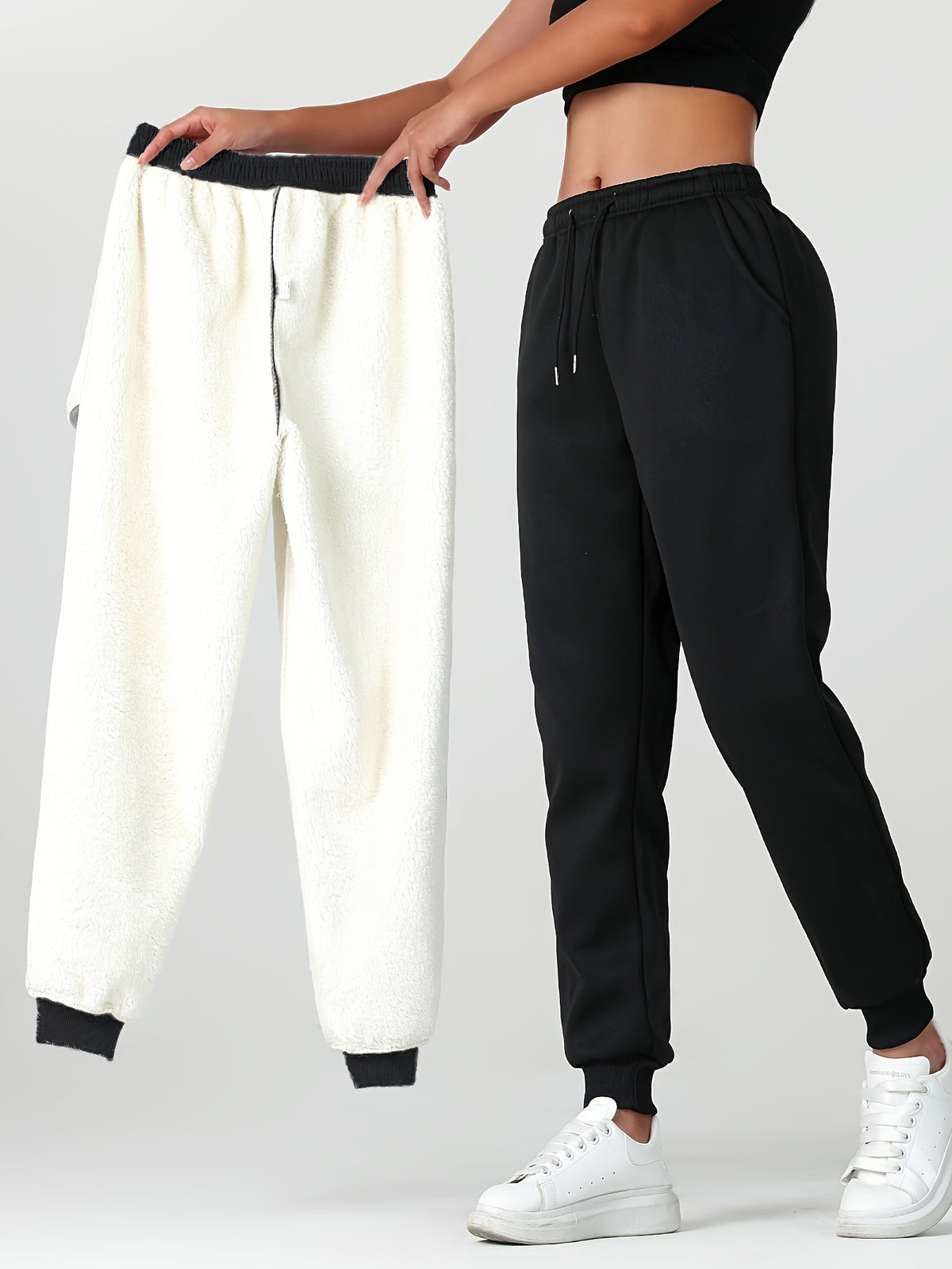Berit | Fleece-Lined Sweatpants with Drawstring Waist for Women