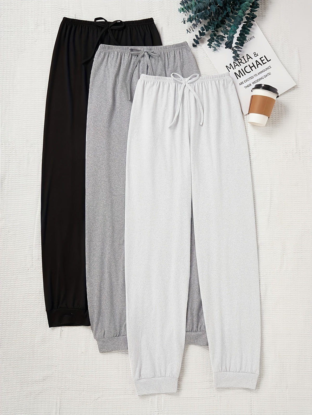 Birthe | Ribbed Drawstring Jogger Sweatpants Set for Women