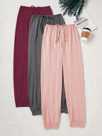 Birthe | Ribbed Drawstring Jogger Sweatpants Set for Women