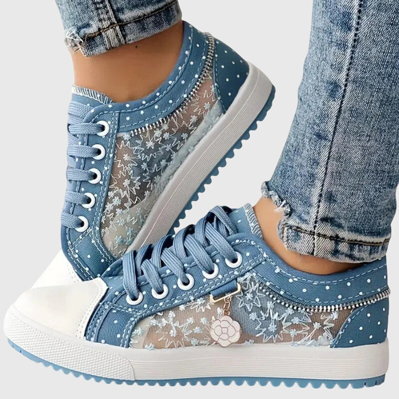Louise | Wide-Fit Lace-Up Sneakers with Arch Support for Women
