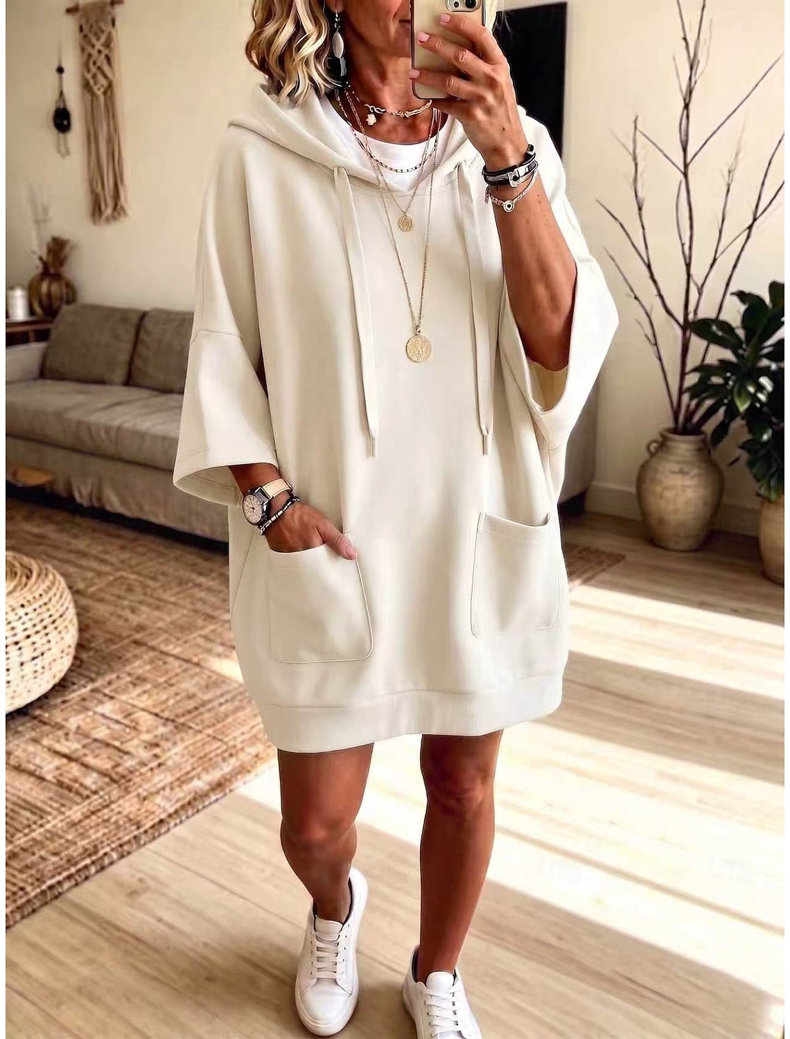 Femke | Snowcoming Dresses Oversized Hooded Pocket Dress