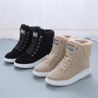 Fenne | Lace-Up Winter Boots with Faux Fur Lined Collar for Women