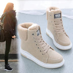 Fenne | Lace-Up Winter Boots with Faux Fur Lined Collar for Women