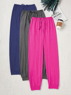 Birthe | Ribbed Drawstring Jogger Sweatpants Set for Women