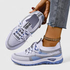 Nadelora | Lace-Up Knit Sneakers with Cushioned Sole for Women