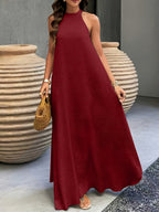 Noor | Textured Halter Neck Maxi Dress for Women