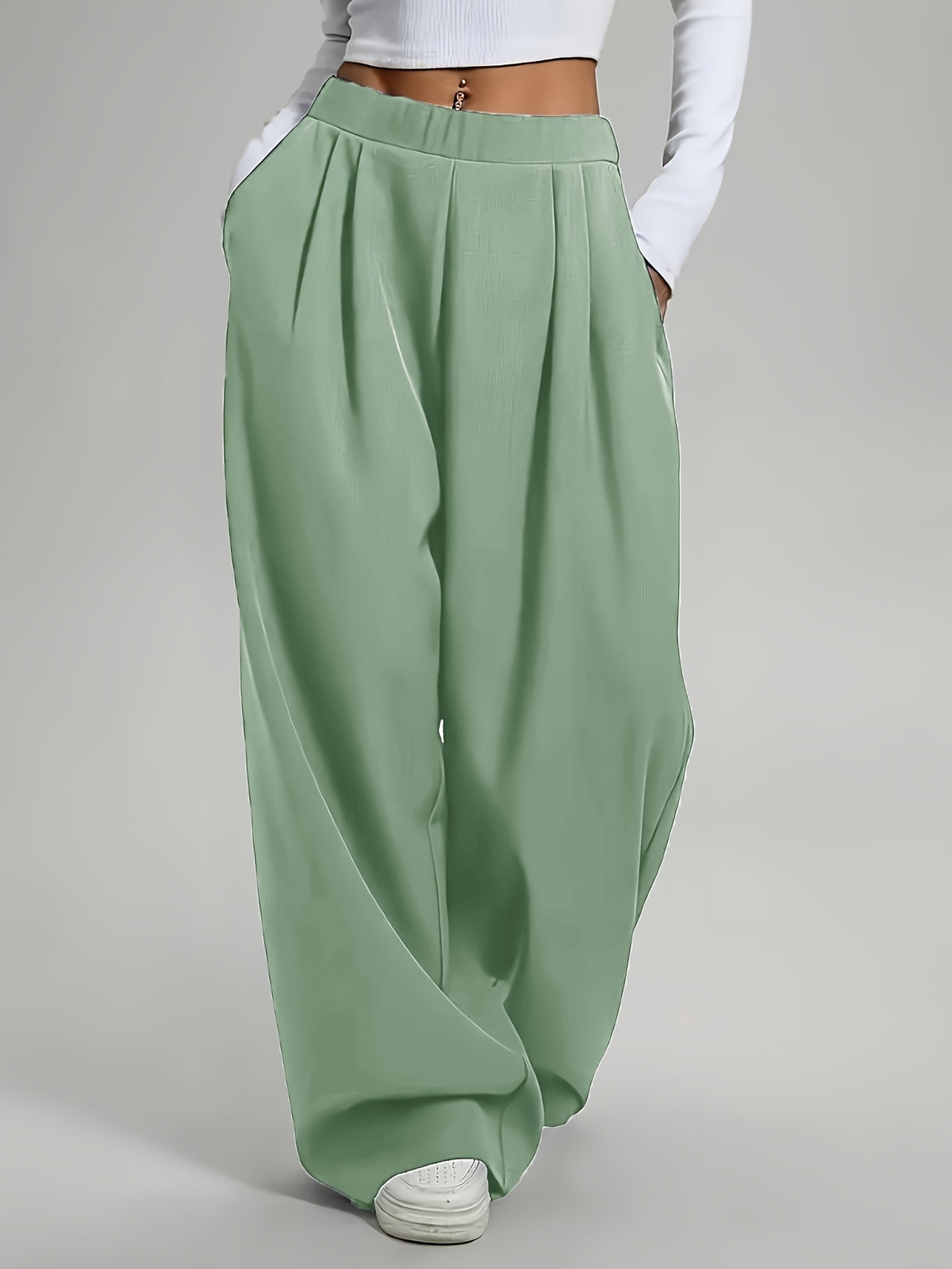 Candice | Pleated Wide Leg Baggy Sweatpants for Women