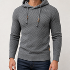 Theophile | Waffle-Knit Cowl-Neck Hoodie for Men