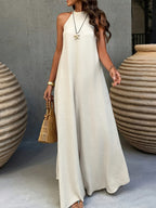 Noor | Textured Halter Neck Maxi Dress for Women