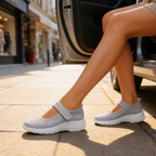 Alexa Adjustable-Strap Mesh Platform Sneakers for Women