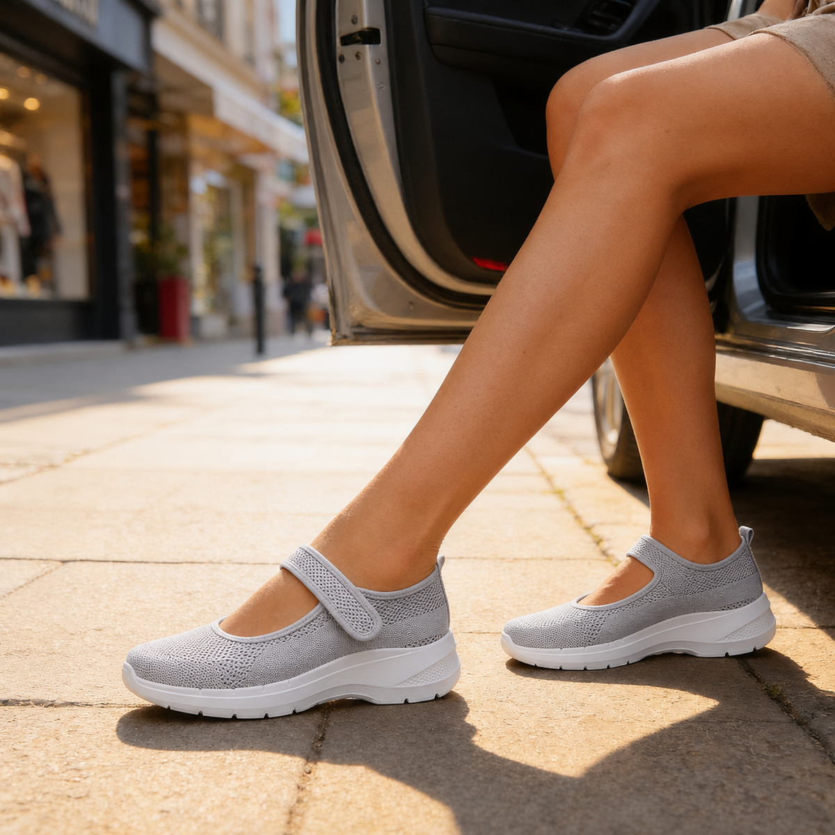 Alexa Adjustable-Strap Mesh Platform Sneakers for Women