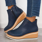 Hanne | Side-Zip Ankle Boots with Structured Sole for Women