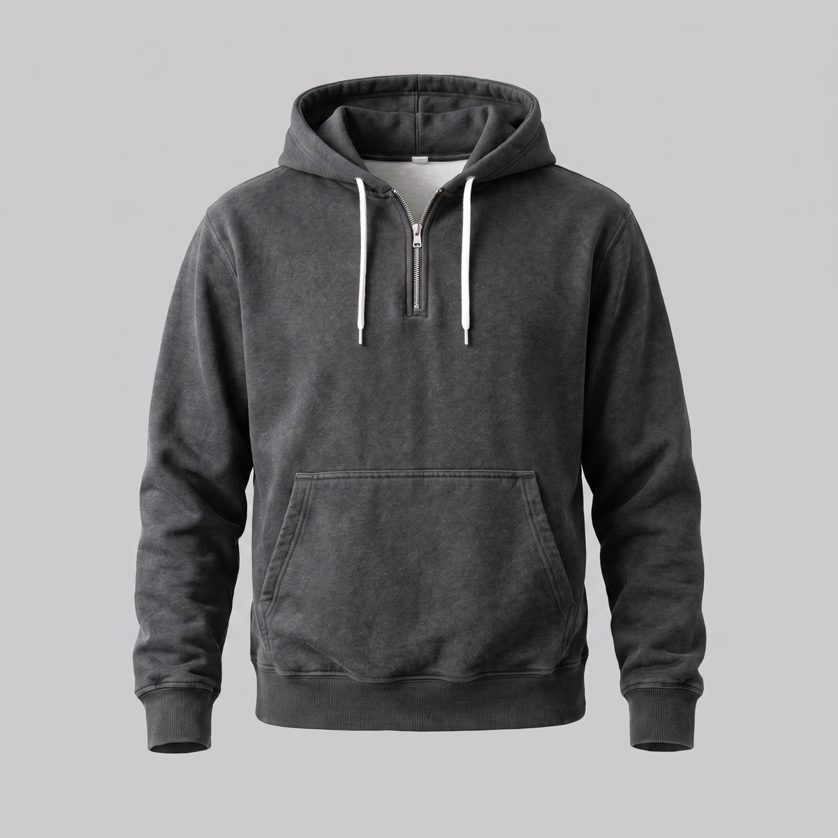 Dawson | Quarter-Zip Washed Hoodies with Ribbed Hem for Men