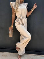 Adriana Butterfly Sleeve Wide Leg Jumpsuit for Women