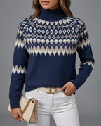 Marte | Christmas Sweater Fair Isle Turtleneck for Women