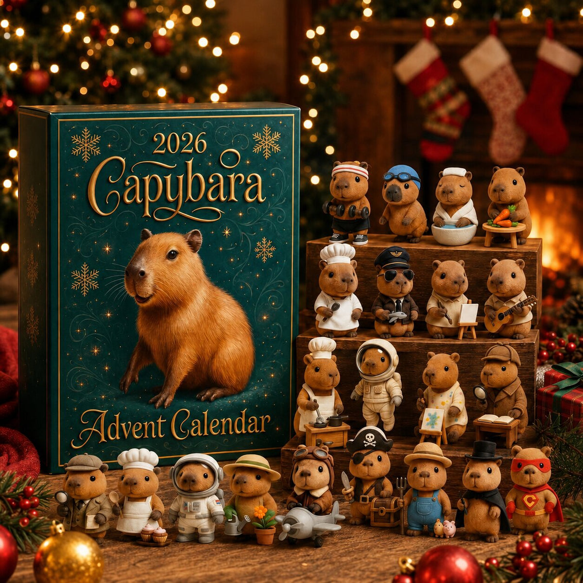 CAPYBARA ADVENT CALENDAR – 24 FESTIVE DOORS TO OPEN