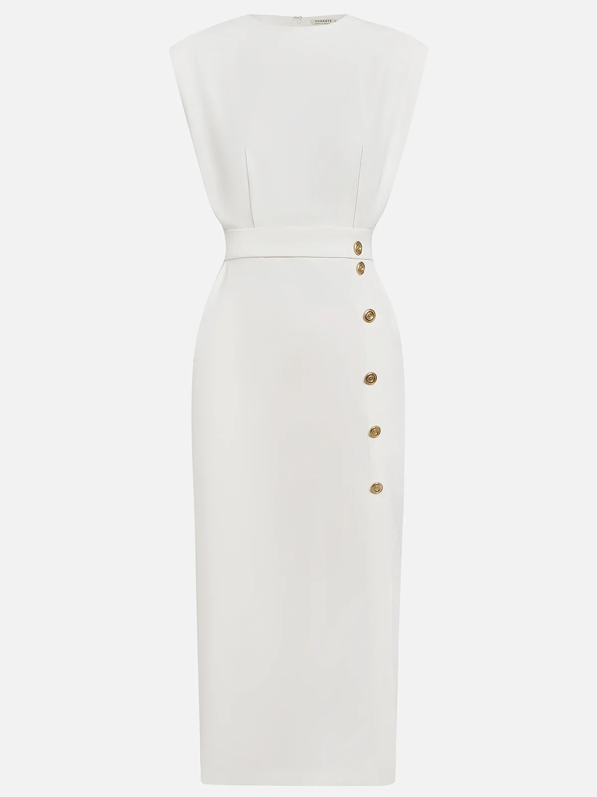 Mirthe | Sleeveless Button-Front Midi Dress for Women