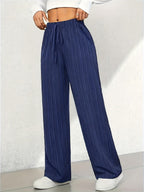 Carla | Baggy Sweatpants with Textured Ribbed Wide Leg for Women
