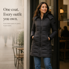 Leah | Quilted Mid-Length Puffer Jacket with Hood for Women